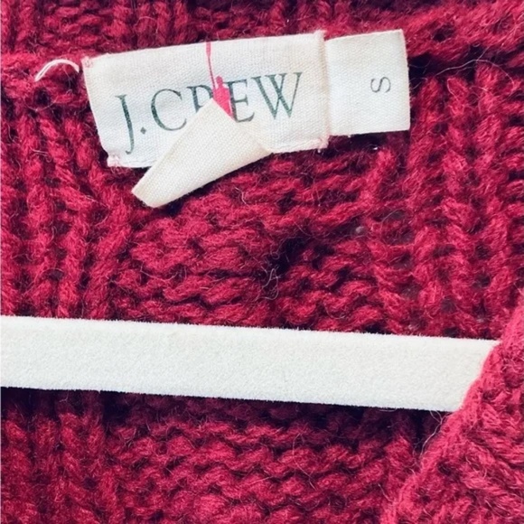 Vintage J. Crew 100% Wool Fisherman Cable Knit Sweater Small Aran Oarsman - Picture 3 of 4